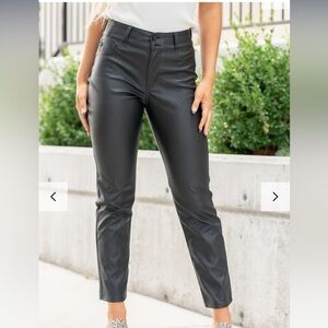 KanCan Faux Leather Skinny Straight Jeans NWT